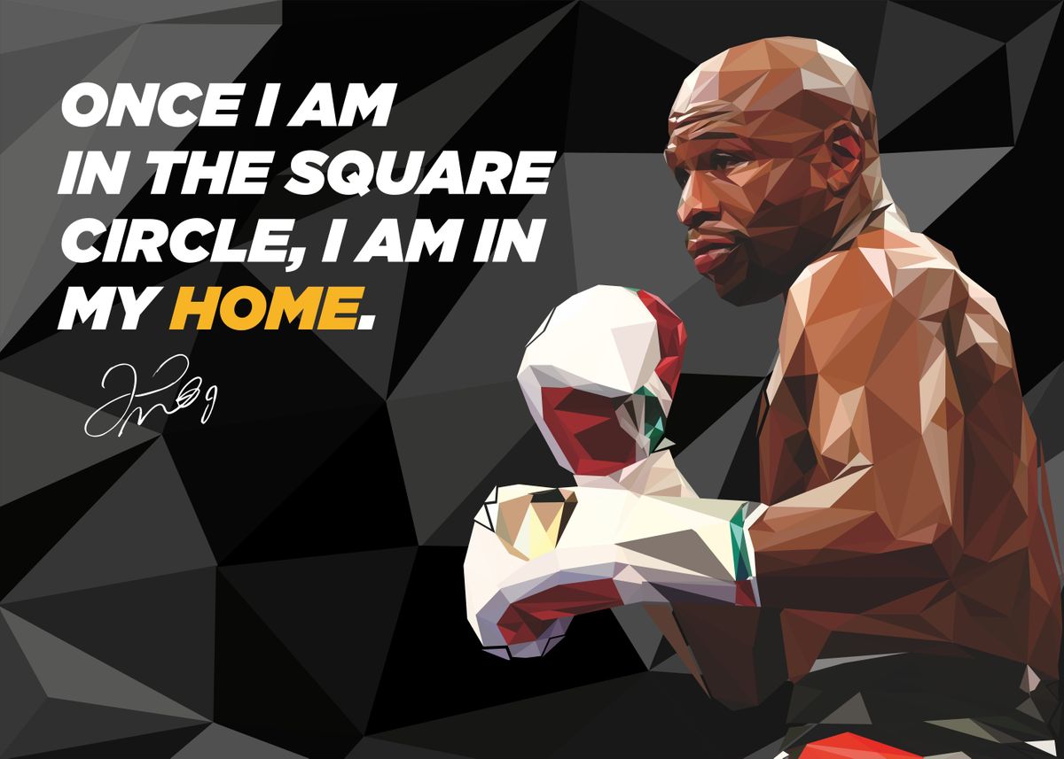 Floyd Money Mayweather Poster Picture Metal Print Paint By Lowpoly