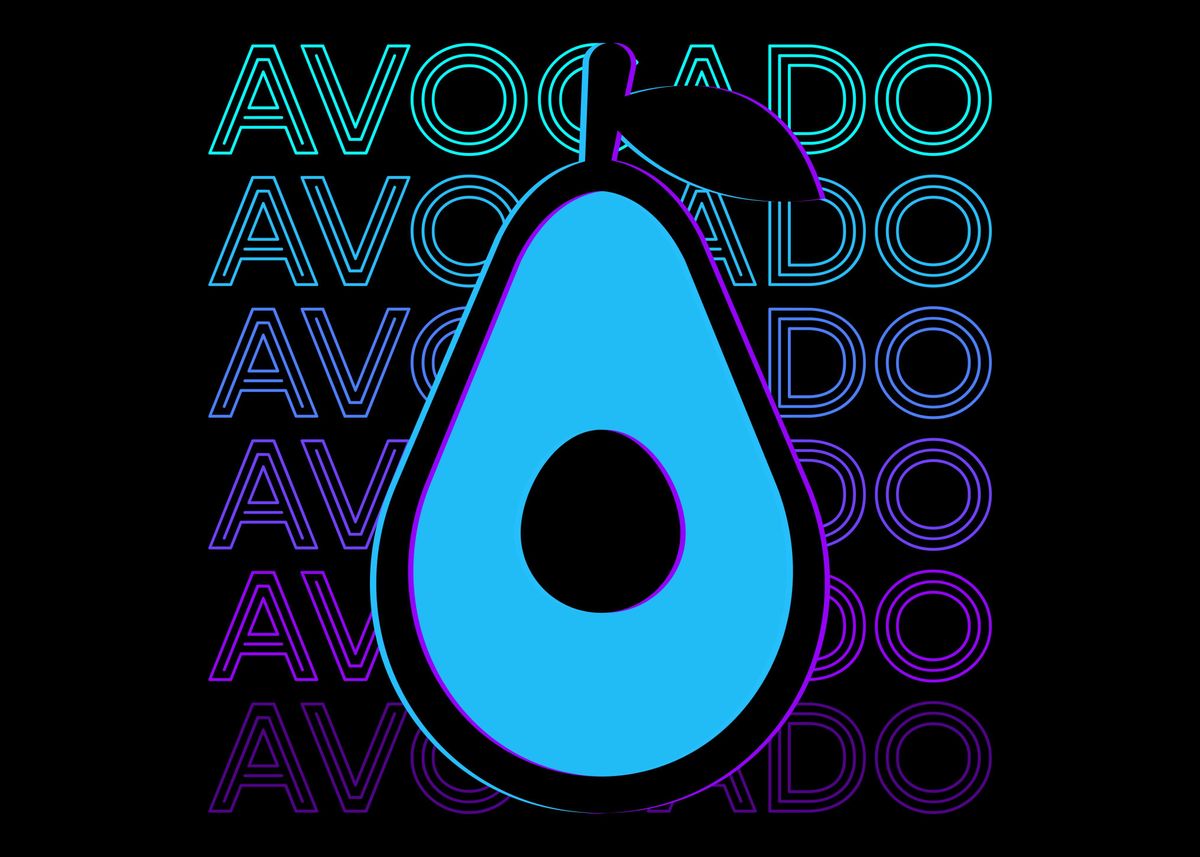 Avocado Retro Poster By Aestheticalex Displate