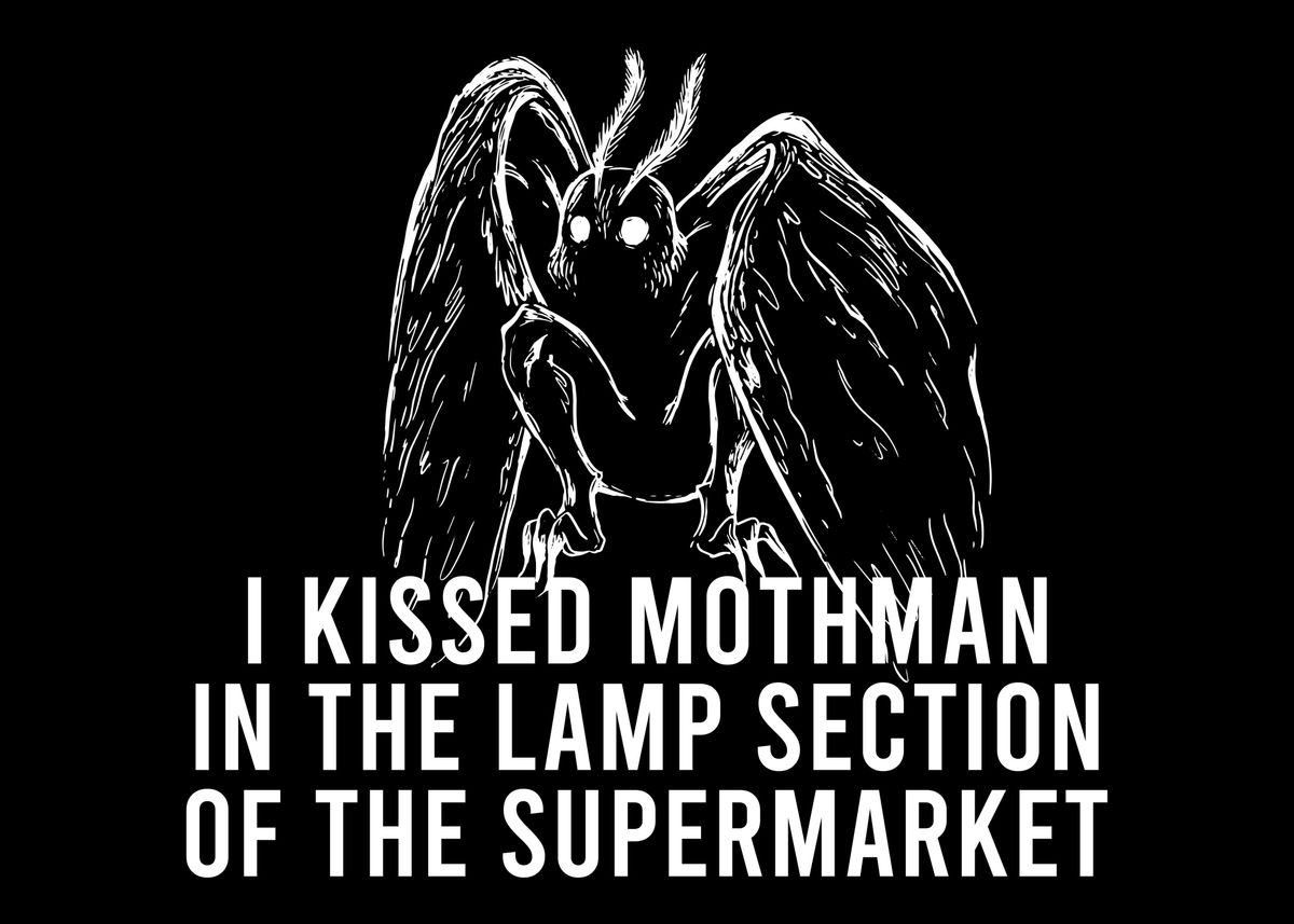 Mothman Cryptid Poster Picture Metal Print Paint By AestheticAlex