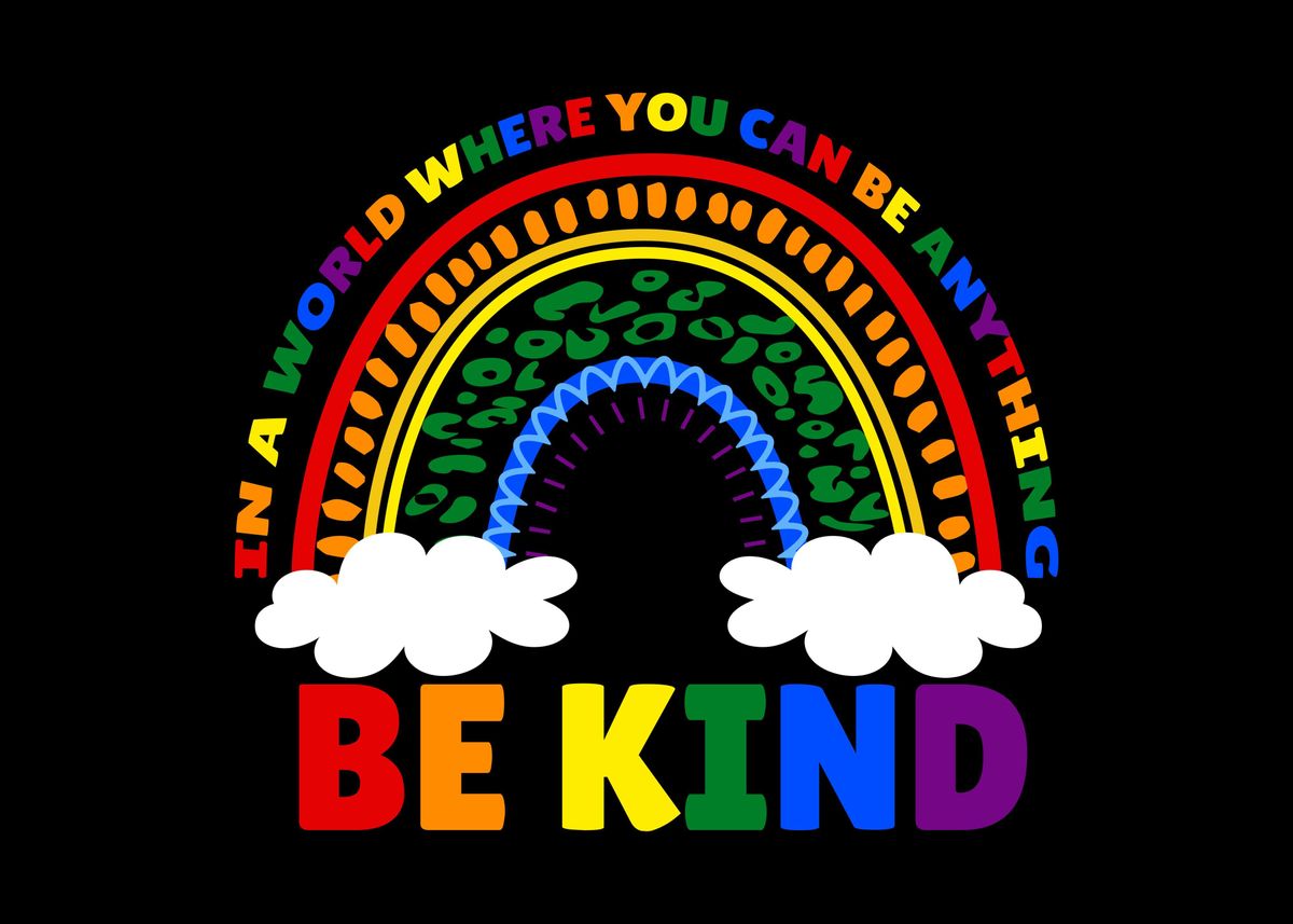 Be Kind Rainbow Poster By Queerappear Displate