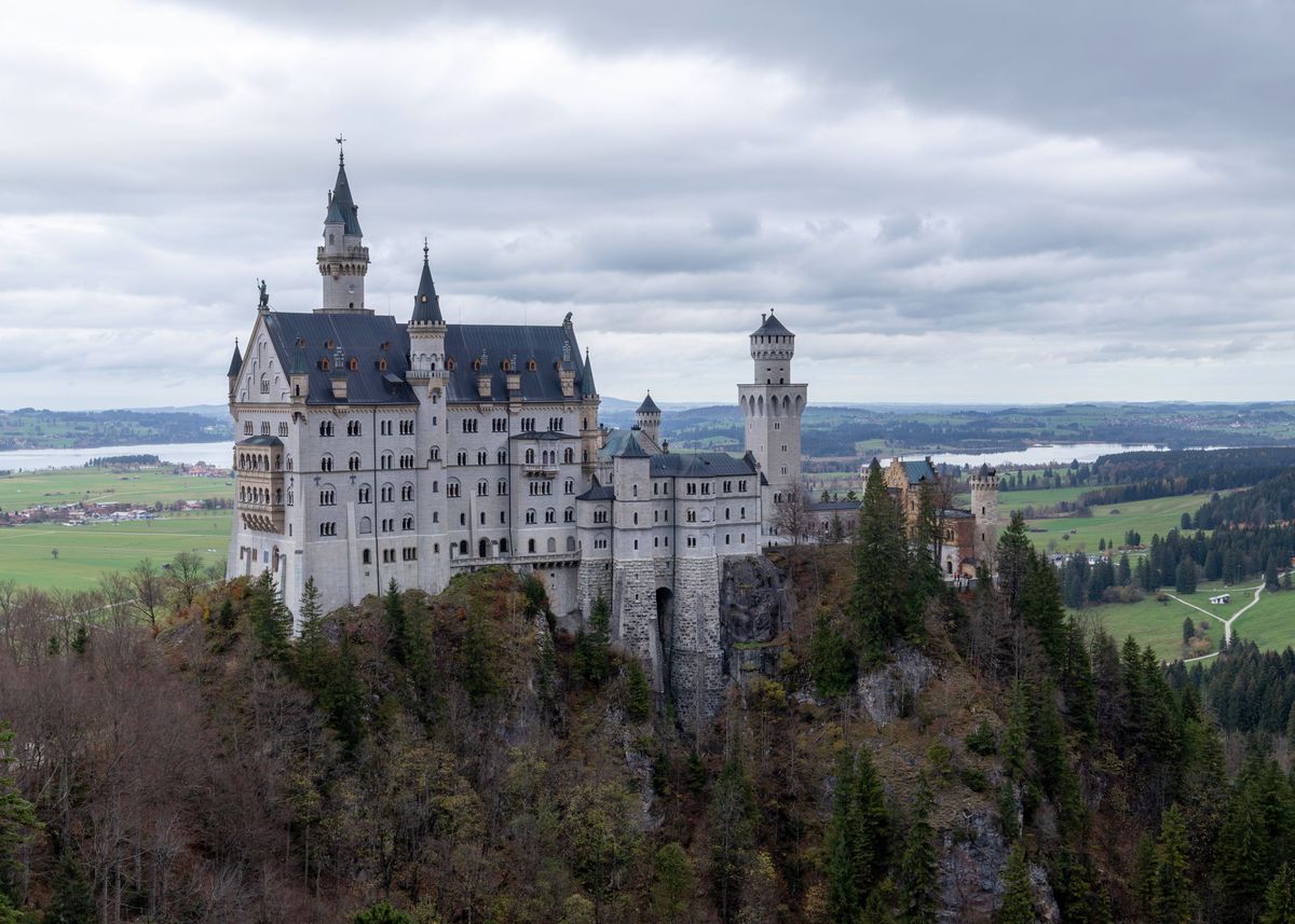 The Neuschwanstein Castle Poster Picture Metal Print Paint By