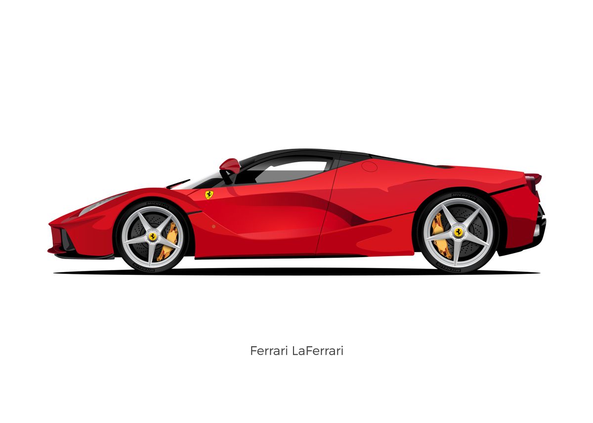 Ferrari LaFerrari Poster Picture Metal Print Paint By Conceptual