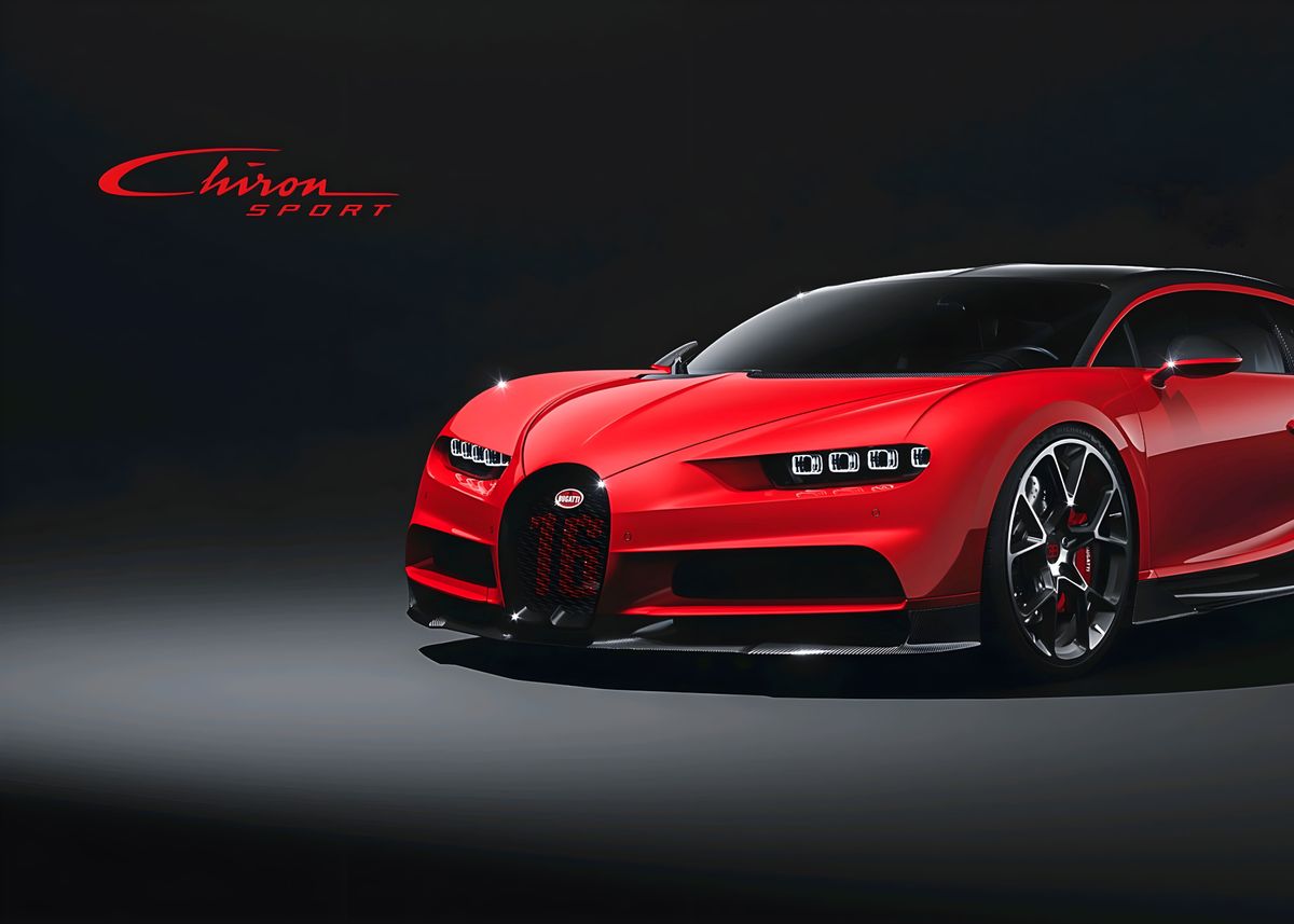 Bugatti Chiron Poster Picture Metal Print Paint By Game Cars