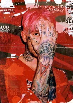 Elixir Design Elixir Design Lil Peep Rapper Concert Tour Wall Art X Inches Poster Rolled