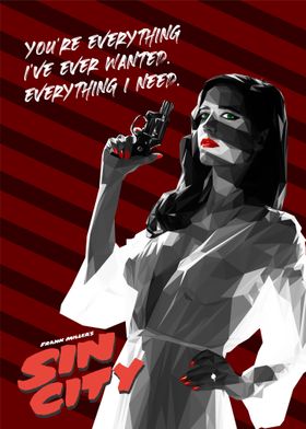 Sin City Ava Lord Poster By Lowpoly Posters Displate