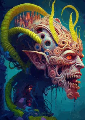 Psychedelic Creature Poster By Evgenuy Merkushov Displate