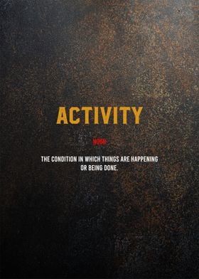 Activity Poster By Greatest Of All Time Displate Displate