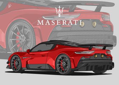 Maserati Mc Red Poster By Capture Art Displate