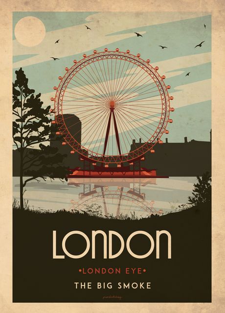 London Art Deco Poster By Pansarhierta Design Displate