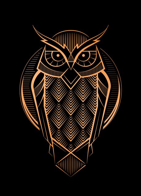 Deco Owl Poster By Grant Shepley Displate