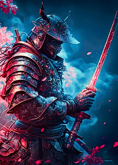 Moonlight Samurai Poster By PrintYourDigitals Displate