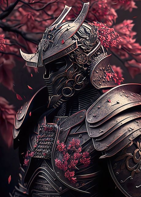 Japanese Sakura Samurai Poster By PrintYourDigitals Displate