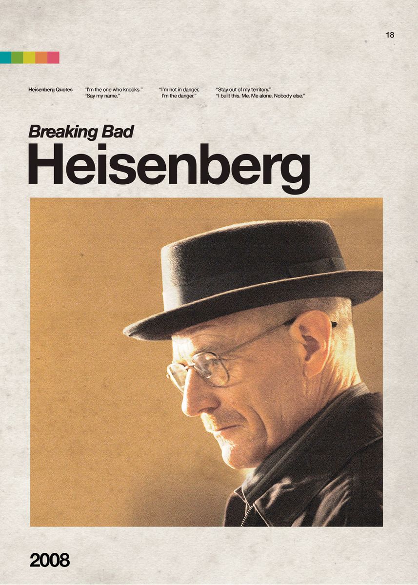 B Heisenberg Poster Picture Metal Print Paint By Nelva Andrea