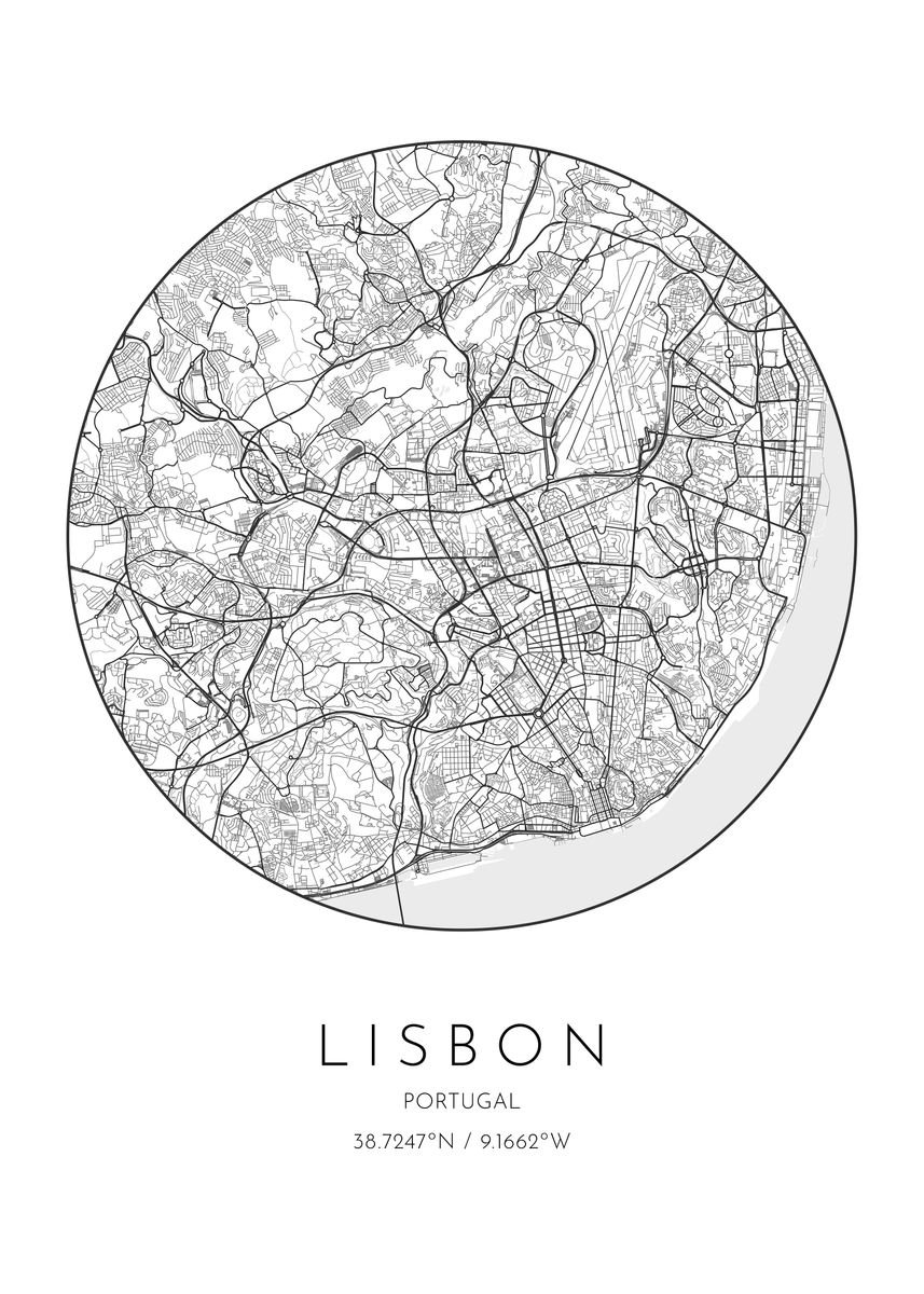 Lisbon Portugal Poster By Yak Yak Displate