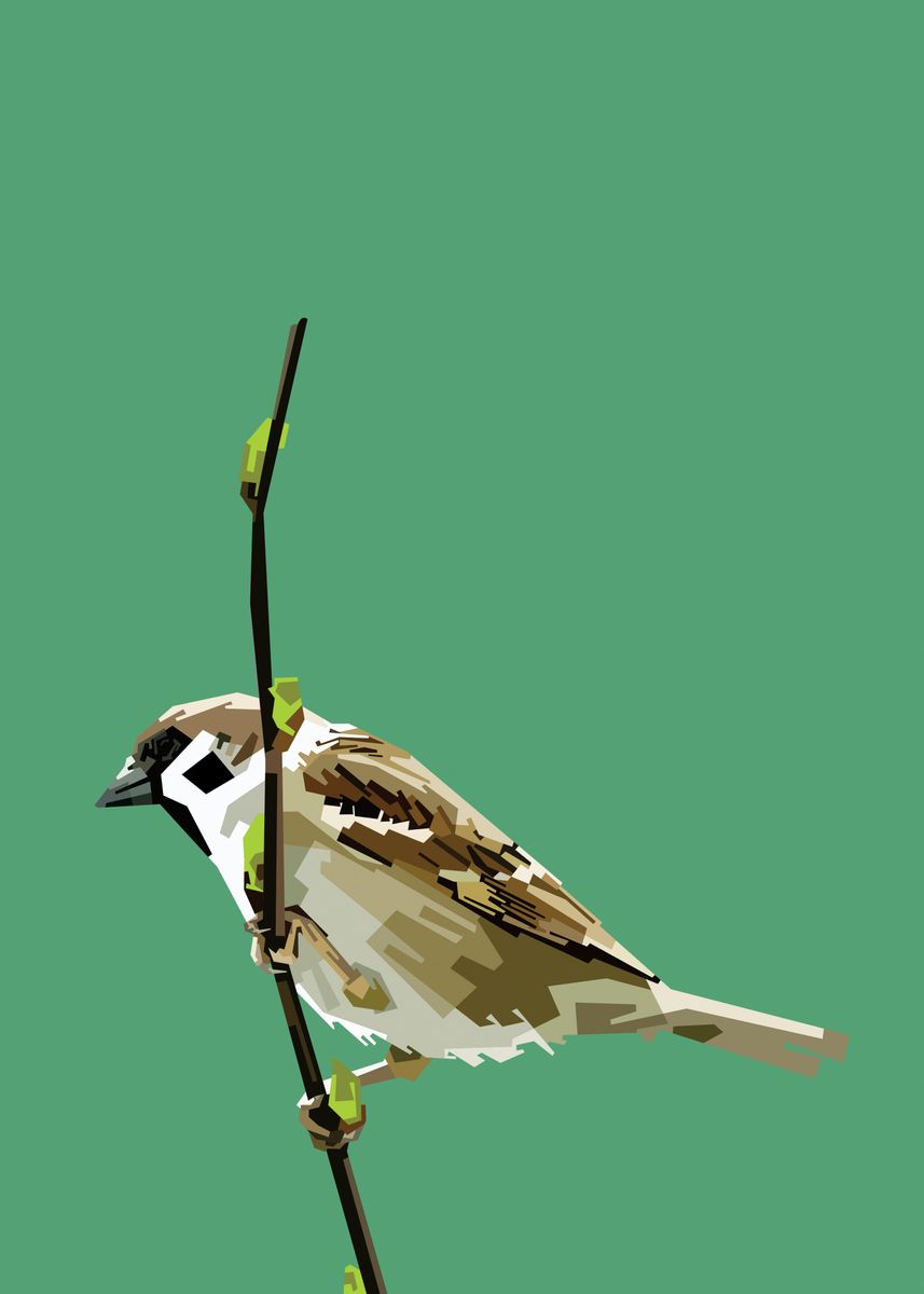 Sparrow Poster Picture Metal Print Paint By Ef Fadli Displate