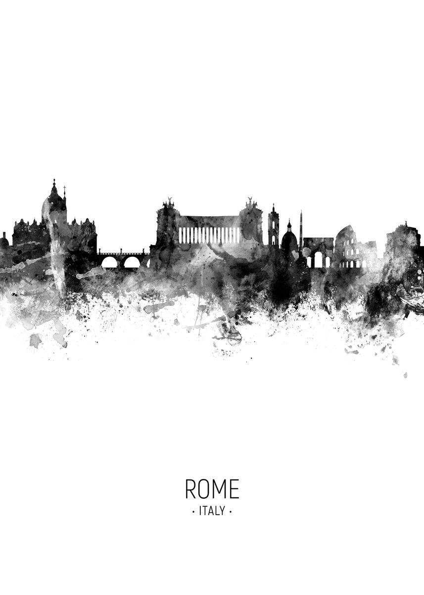 Rome Italy Skyline Poster By Michael Tompsett Displate