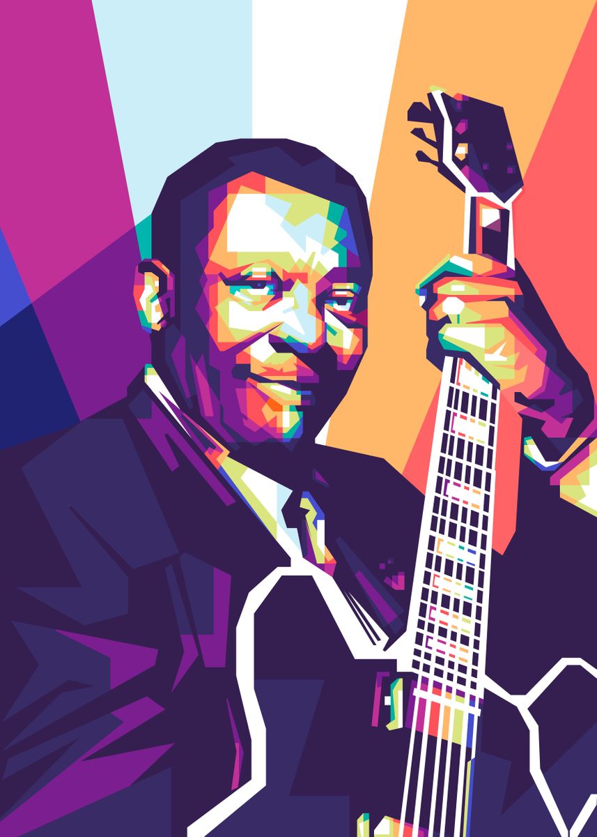 Bb King Poster Picture Metal Print Paint By Loxey Displate