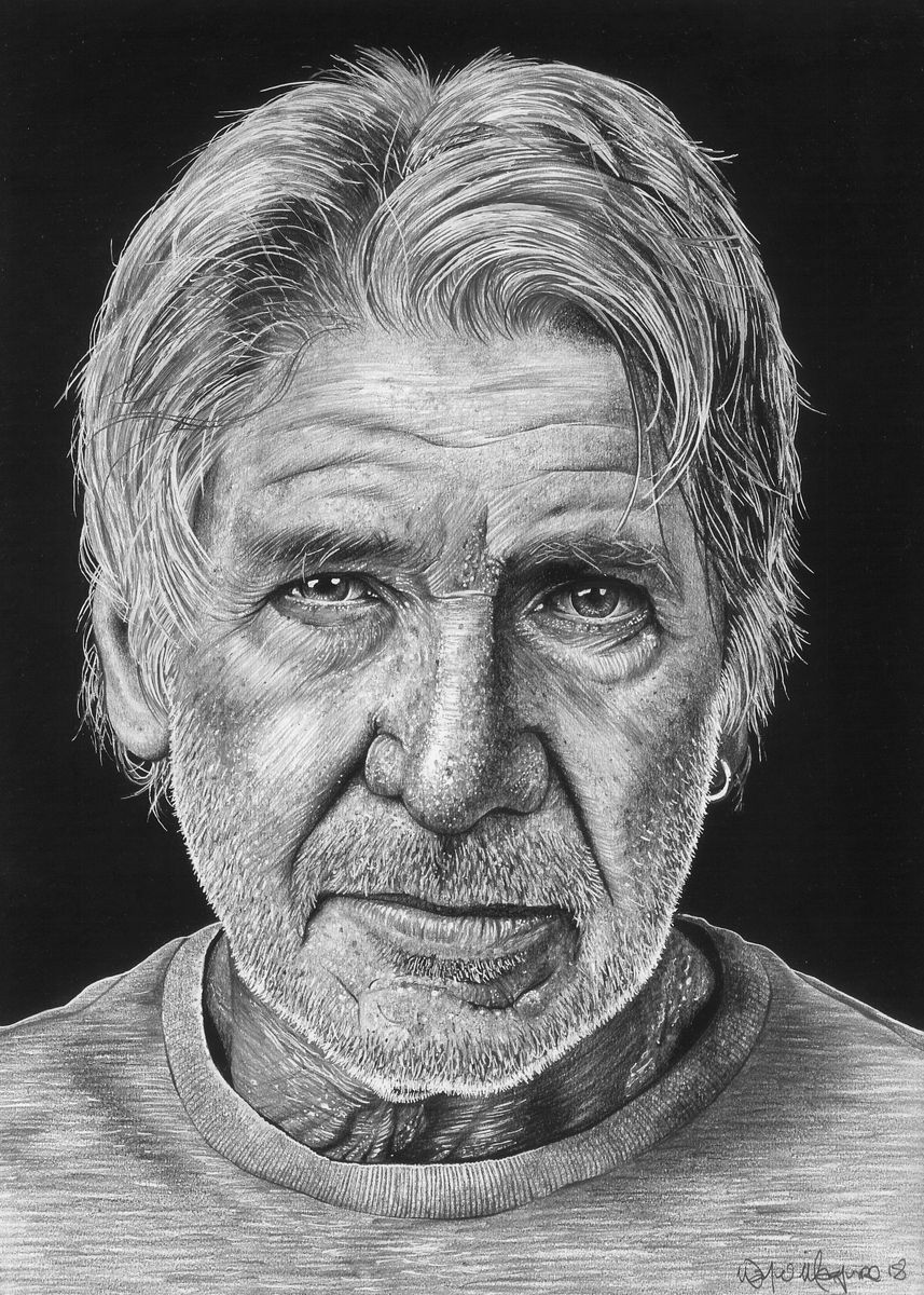 Harrison Ford Poster Picture Metal Print Paint By Wayne Maguire