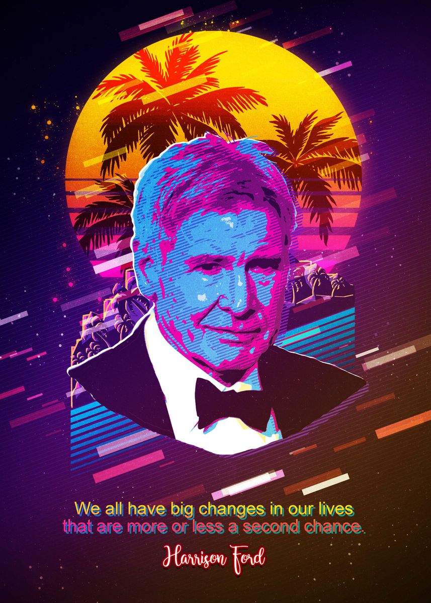 Harrison Ford Poster Picture Metal Print Paint By The Poster