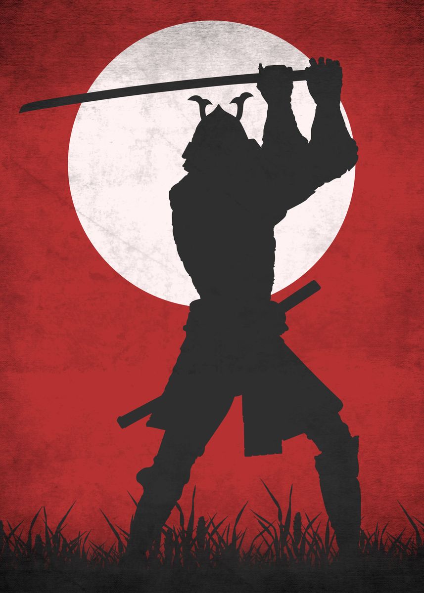 Red Samurai Poster By Eternal Art Displate