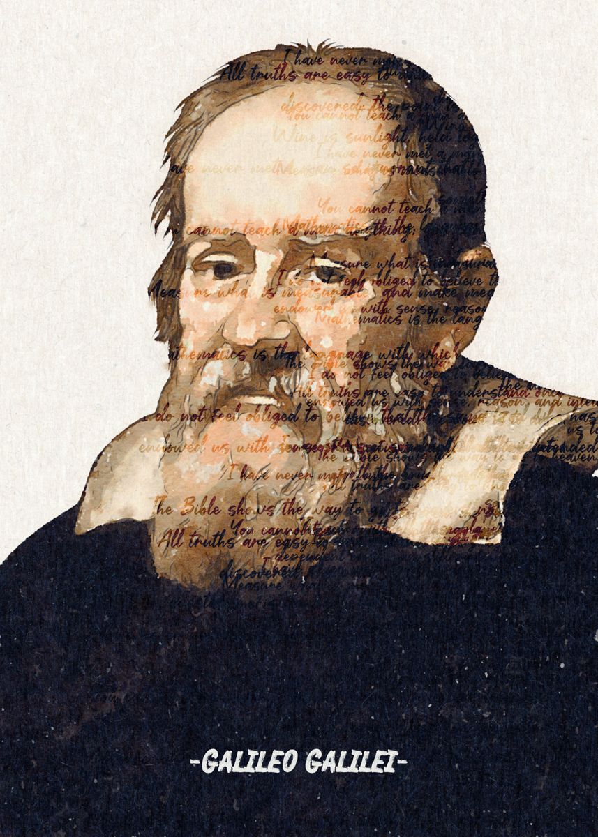 Galileo Galilei Poster Picture Metal Print Paint By Aciel Eden