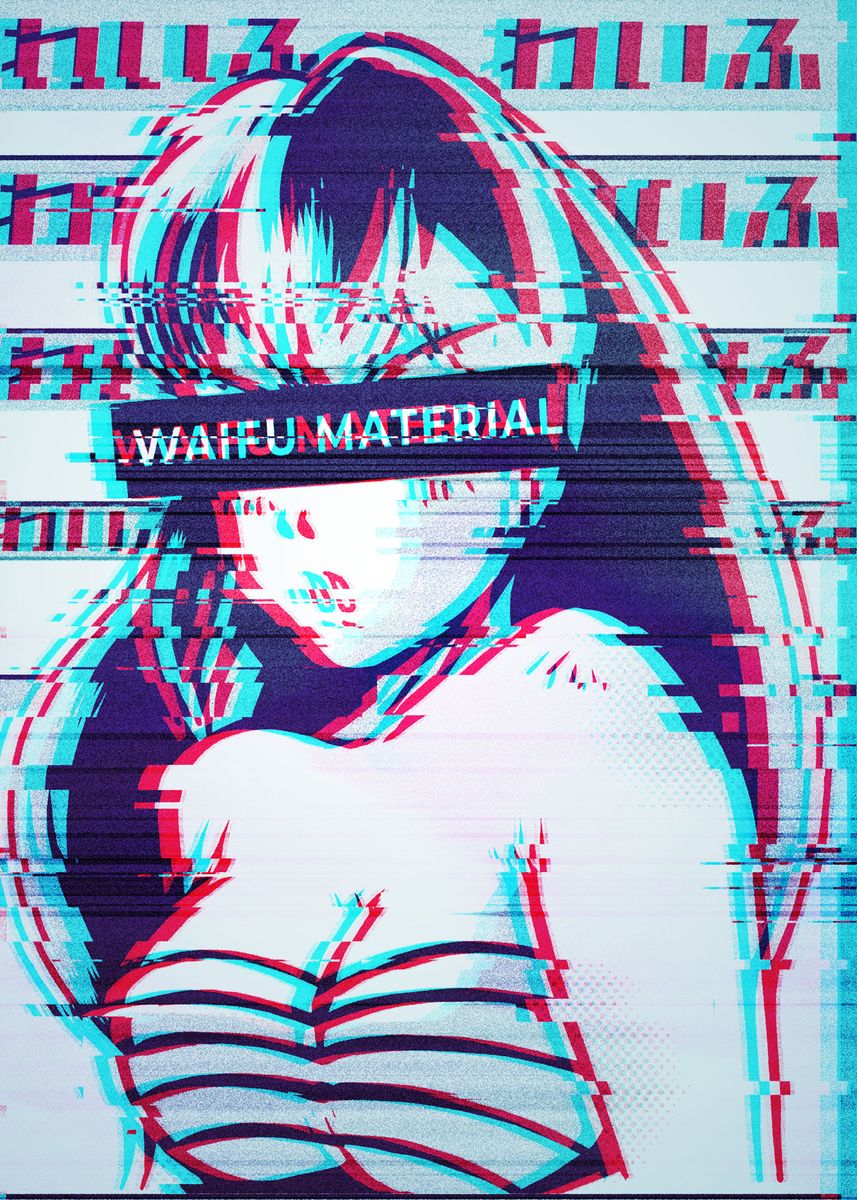 Anime Waifu Material Poster Picture Metal Print Paint By