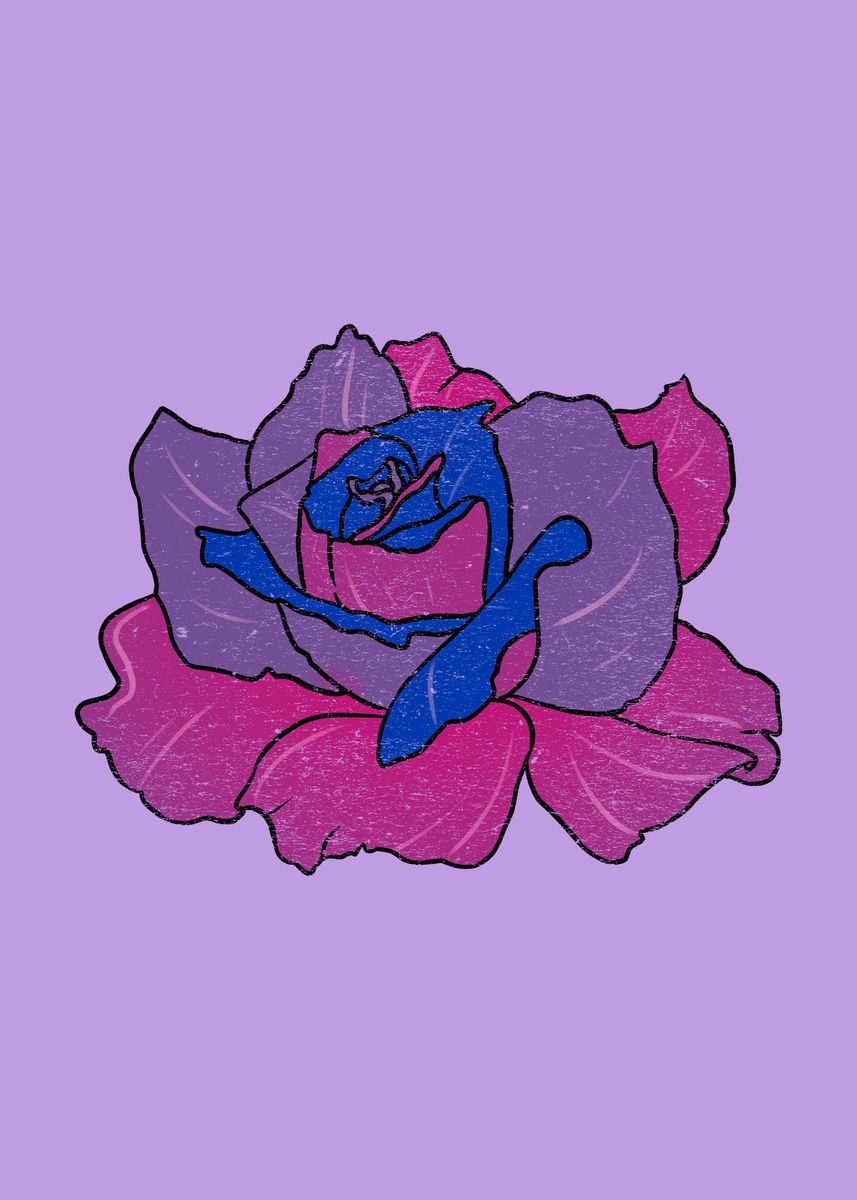 Rose Bisexual Pride Poster By Queerappear Displate