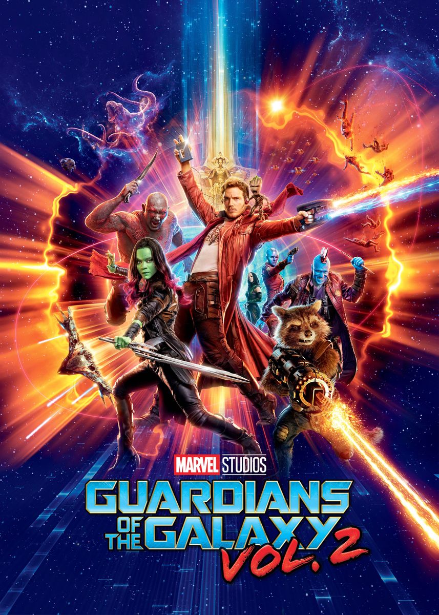 Guardians Of The Galaxy Vol 2 Poster Picture Metal Print Paint By