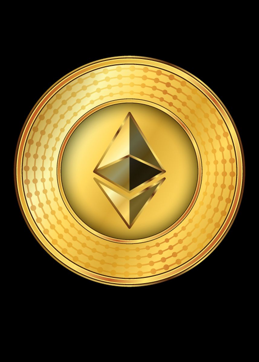 Ethereum Coin Gold Poster Picture Metal Print Paint By Max Ronn