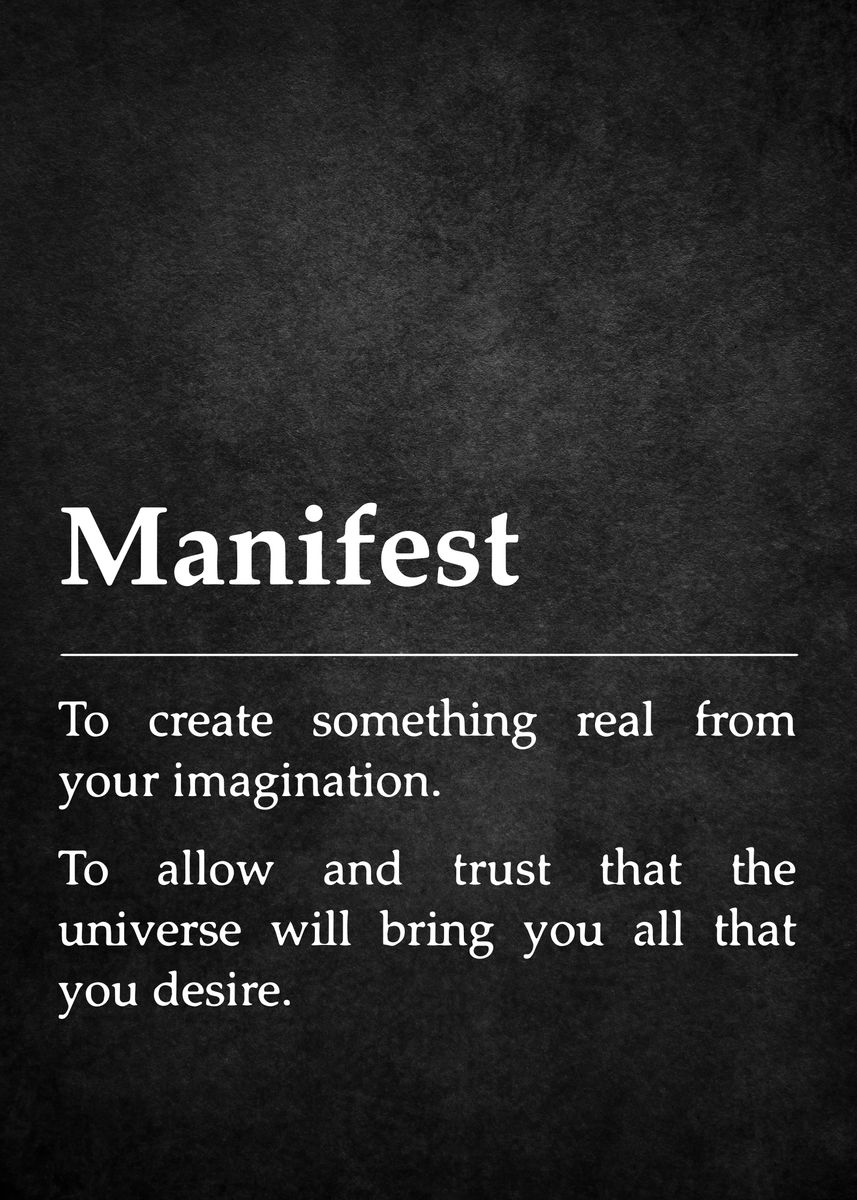 Manifest Definition Pr Poster Picture Metal Print Paint By