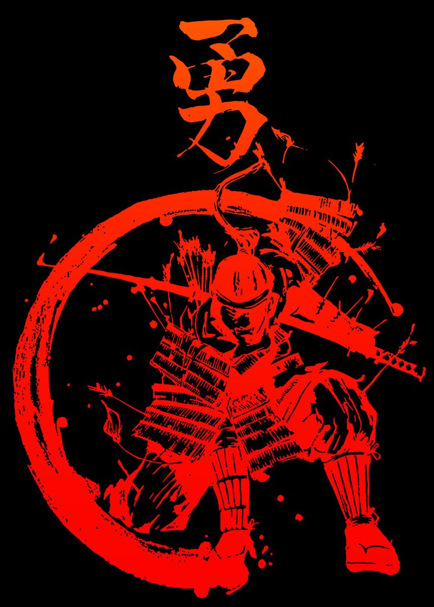 Japan Samurai Warrior Poster By Bollank Art Displate