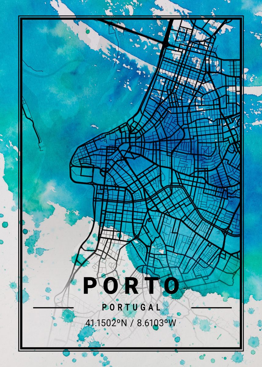 Porto Antlia Watercolor Ma Poster By Tien Stencil Displate