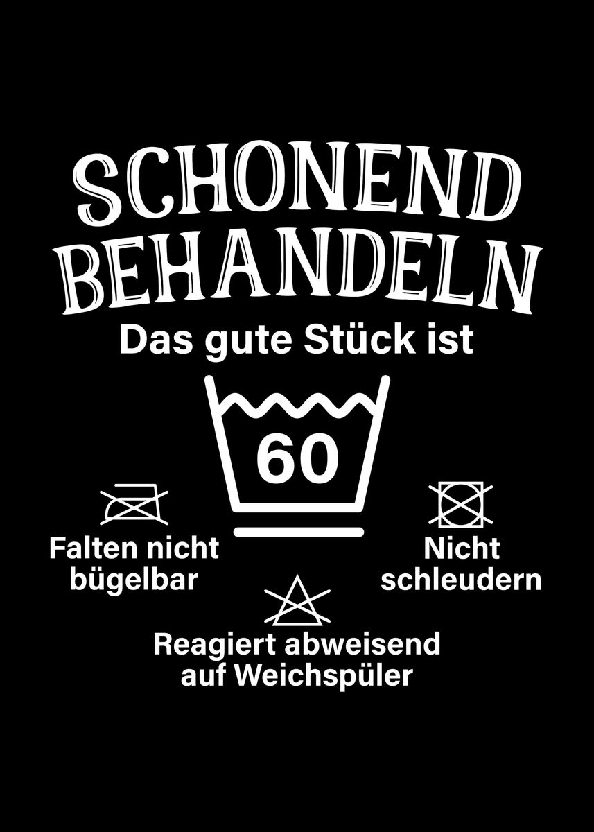 Schonend Behandeln 60 Geb Poster Picture Metal Print Paint By