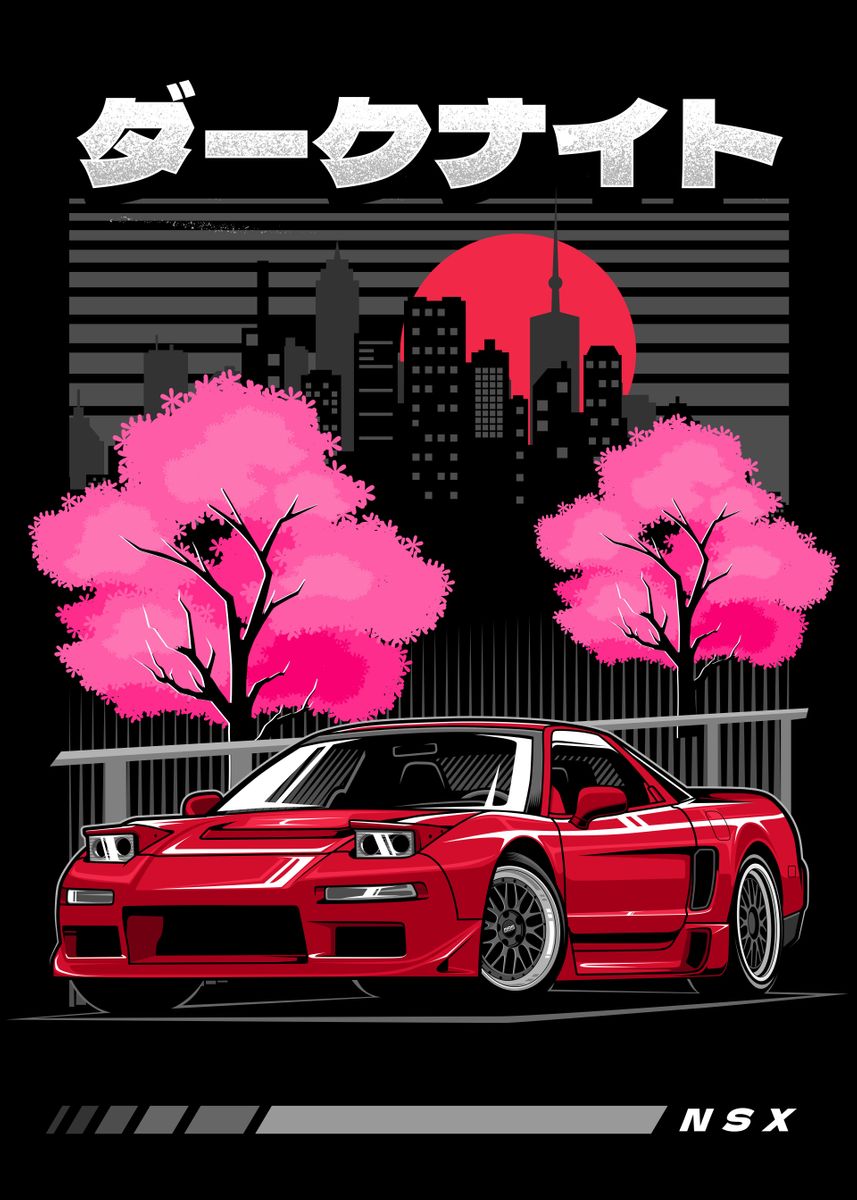 Nsx Japanese Car Poster Picture Metal Print Paint By Wellyans