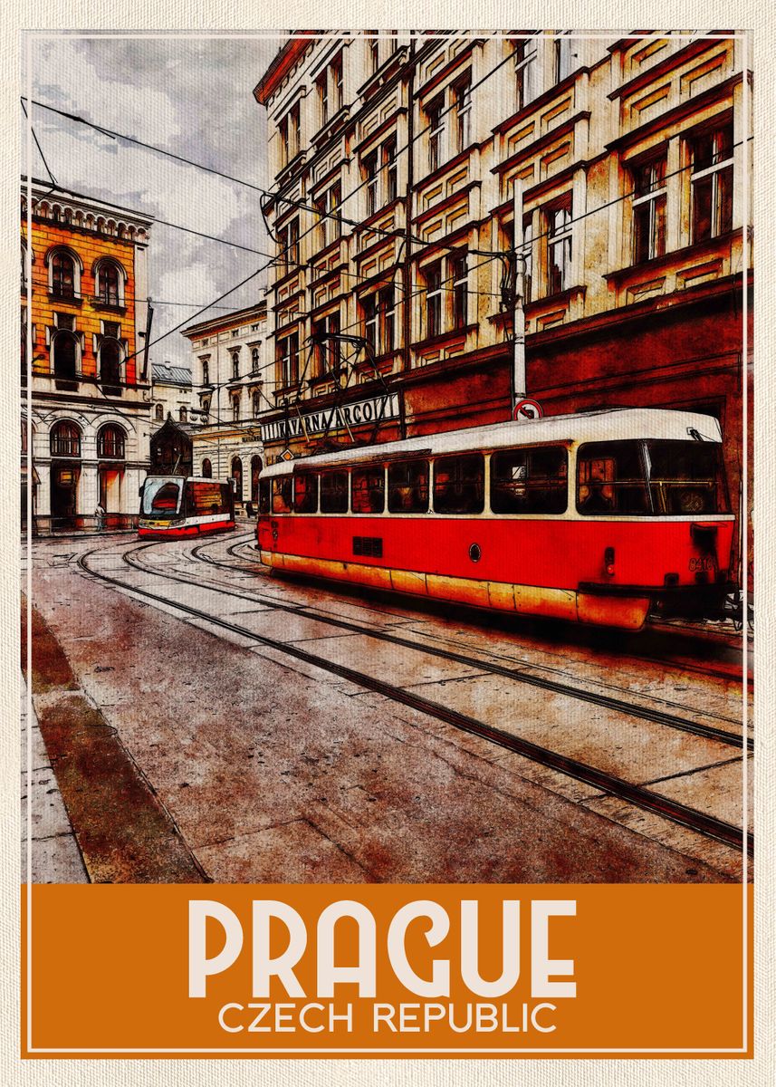 Prague Czech Republic Poster By Fasata Design Displate