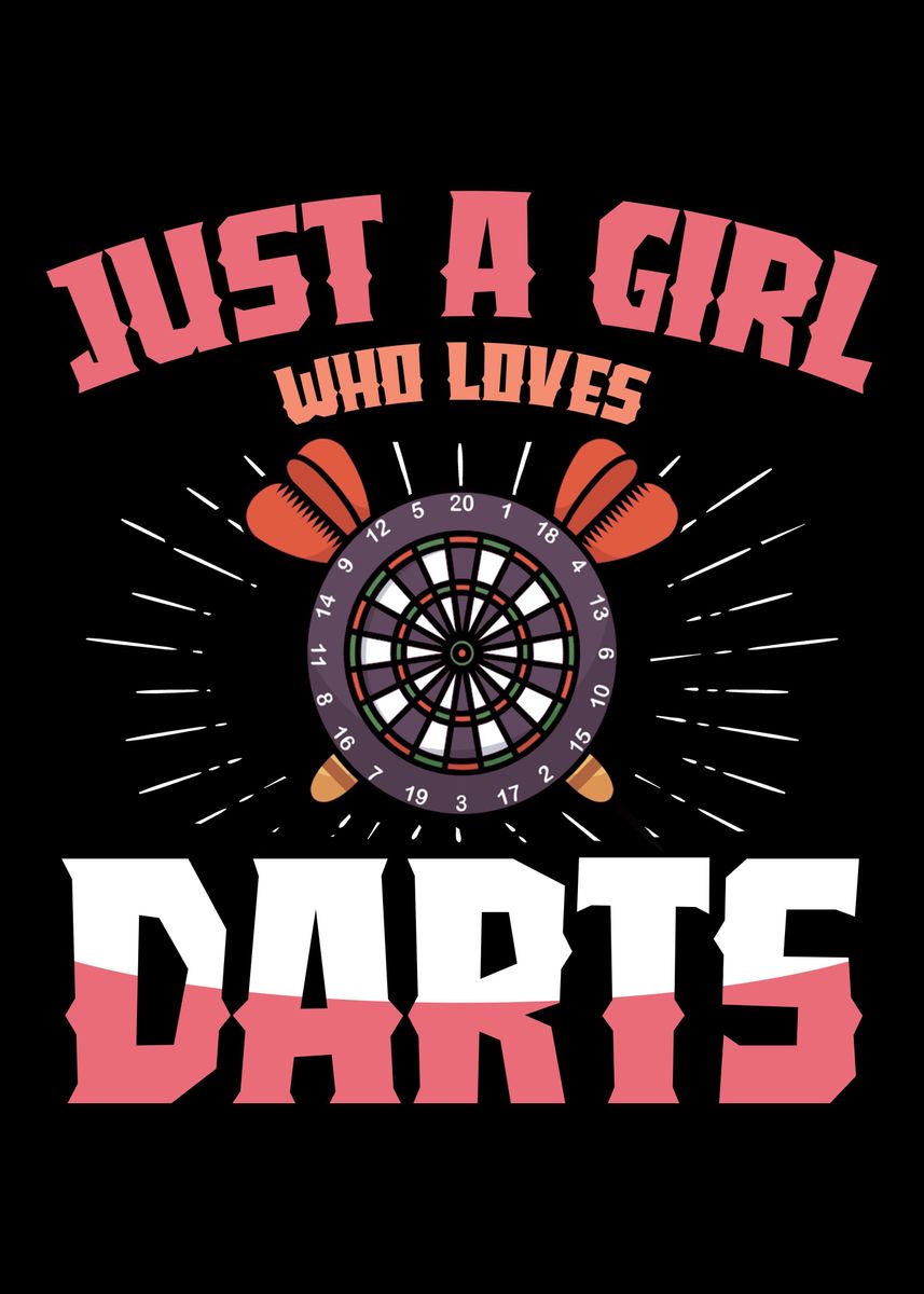 Dartboard Dart Player Gift Poster Picture Metal Print Paint By