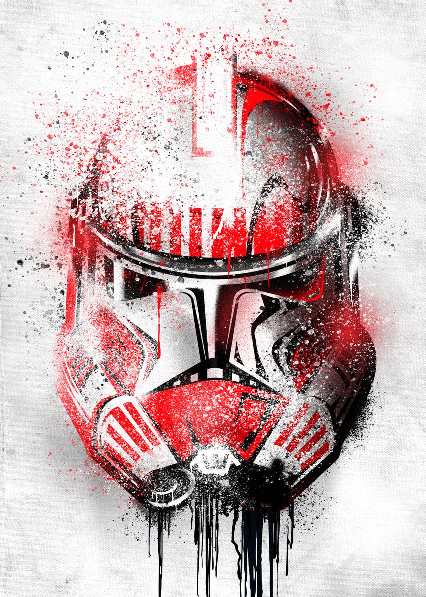 Shock Trooper Graffitti Poster Picture Metal Print Paint By Star