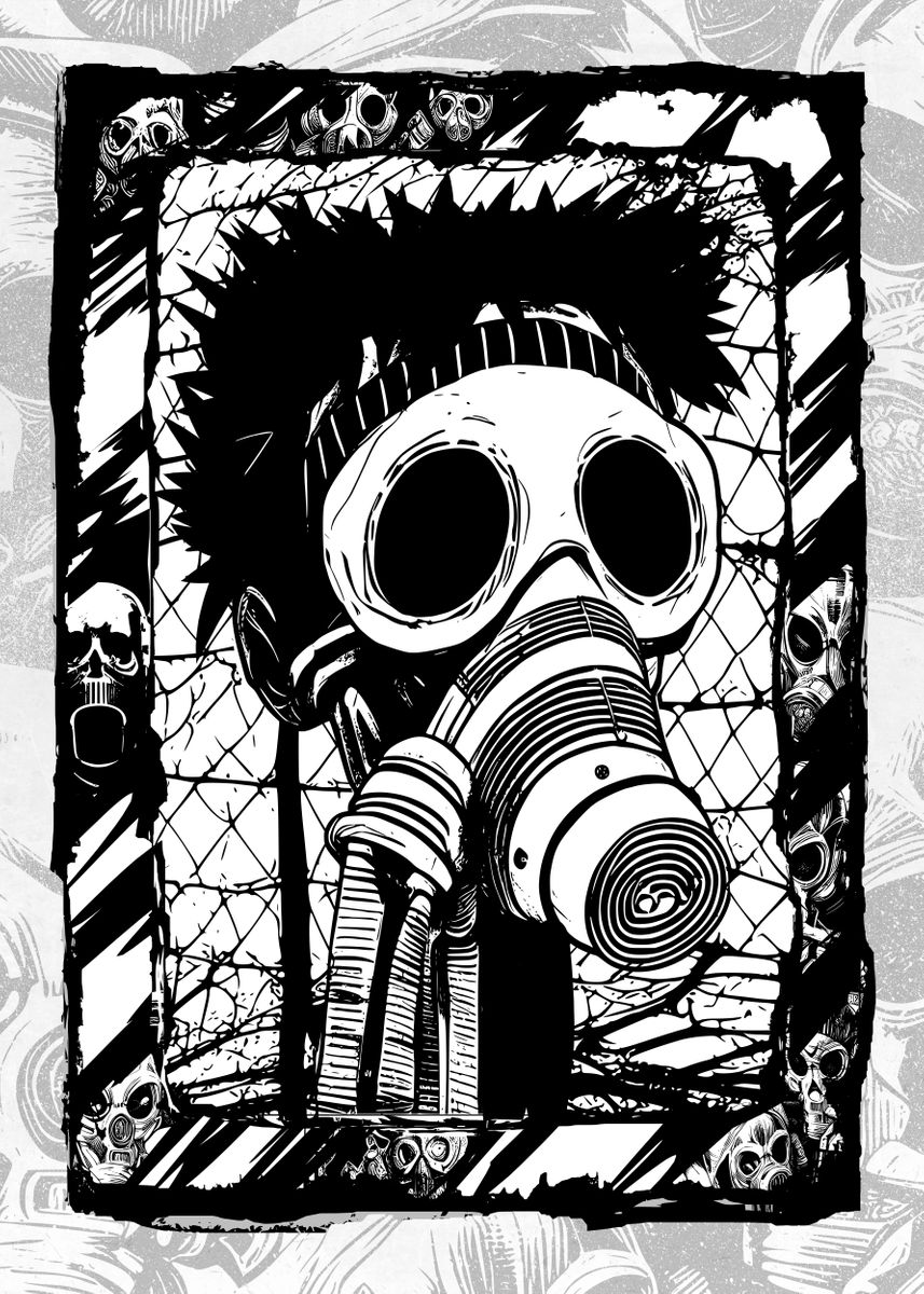 Punk Gasmask Poster Picture Metal Print Paint By Ilya Danilov