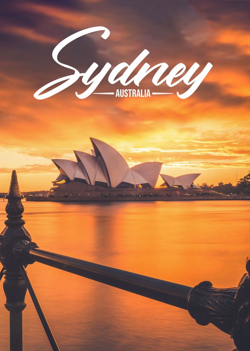 Sydney Poster Picture Metal Print Paint By Tim Kaiser Displate