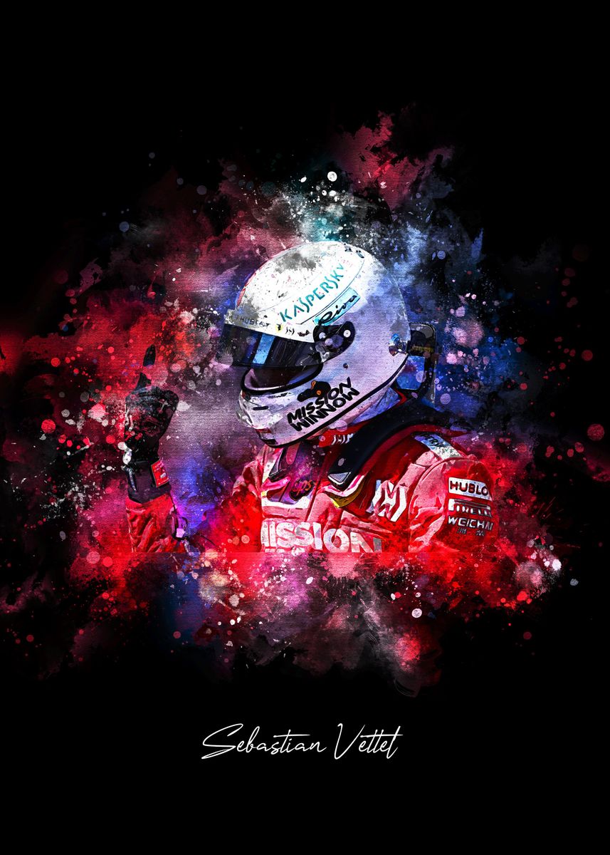 Sebastian Vettel Poster By DUKE STUDIO Displate