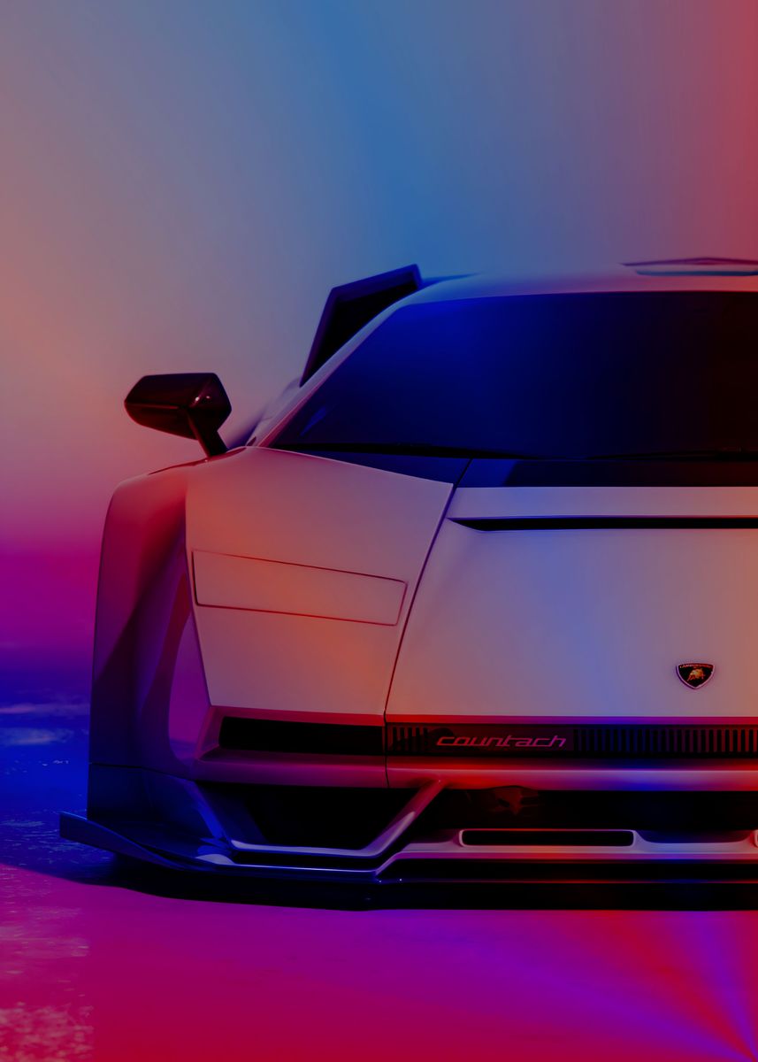 Lamborghini Countach Poster By Recca Displate