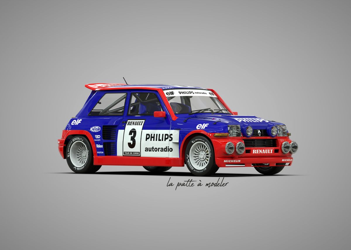 Renault 5 Maxi Turbo Poster By LAPATTEAMODELER Displate