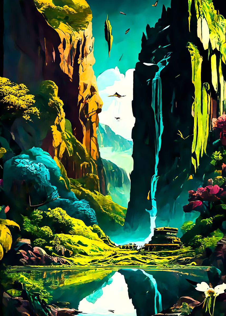 Fantasy Landscape Poster By Tine Dons Displate