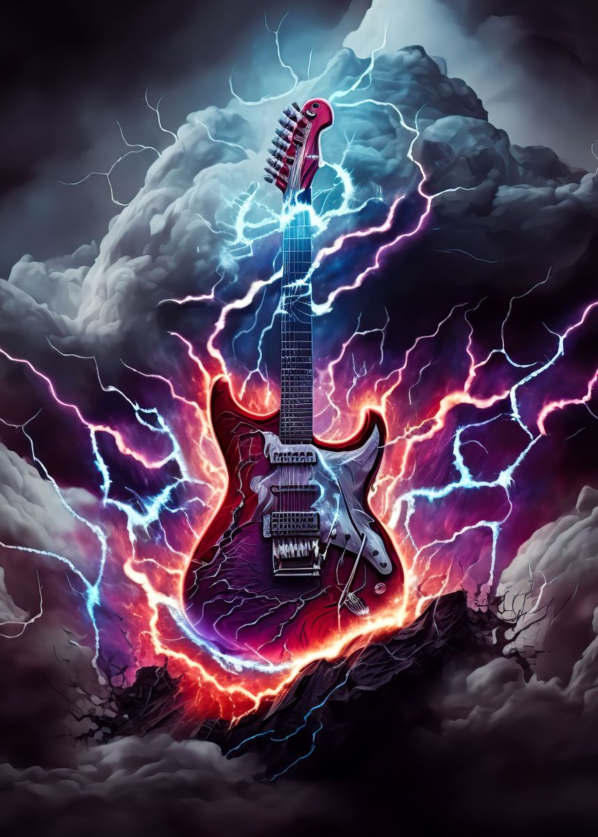 Electric Guitar Poster By Atlas Mcguire Displate