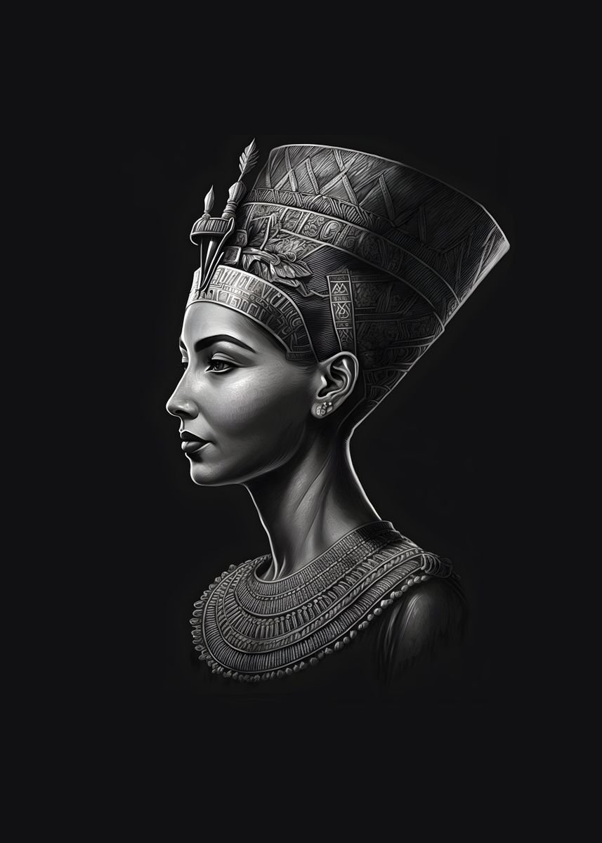 Nefertiti Poster Picture Metal Print Paint By Mesh Displate