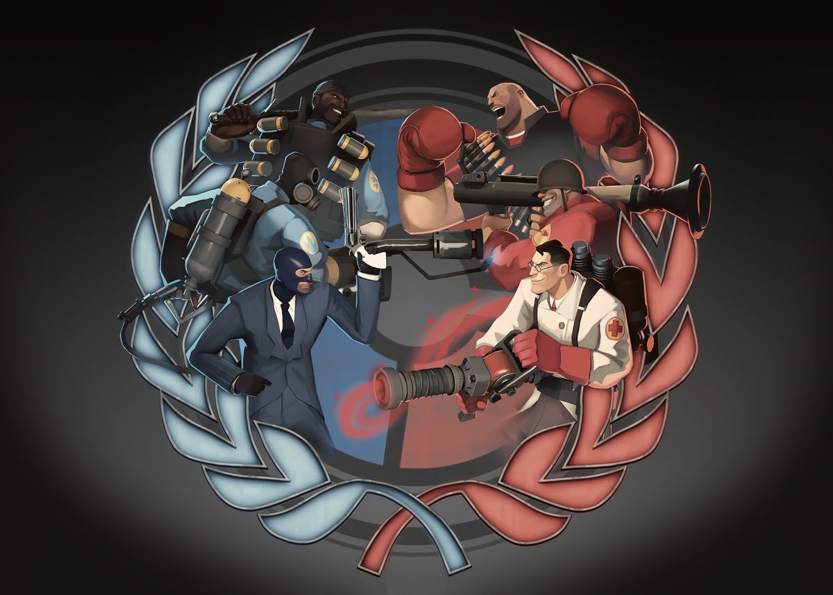 Defensive Vs Support Poster By Team Fortress 2 Displate