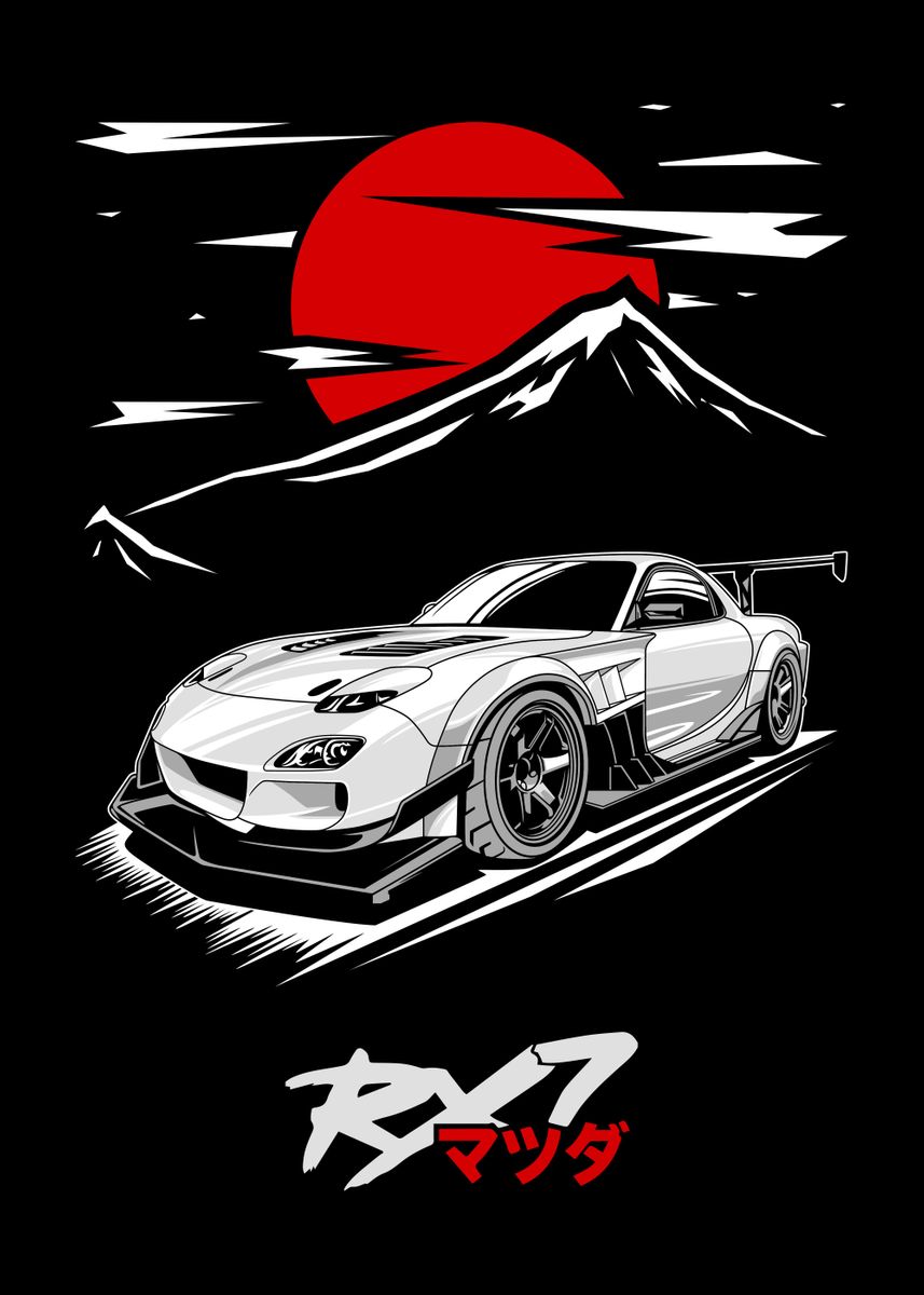 Rx Mazda Poster Picture Metal Print Paint By Faissal Thomas