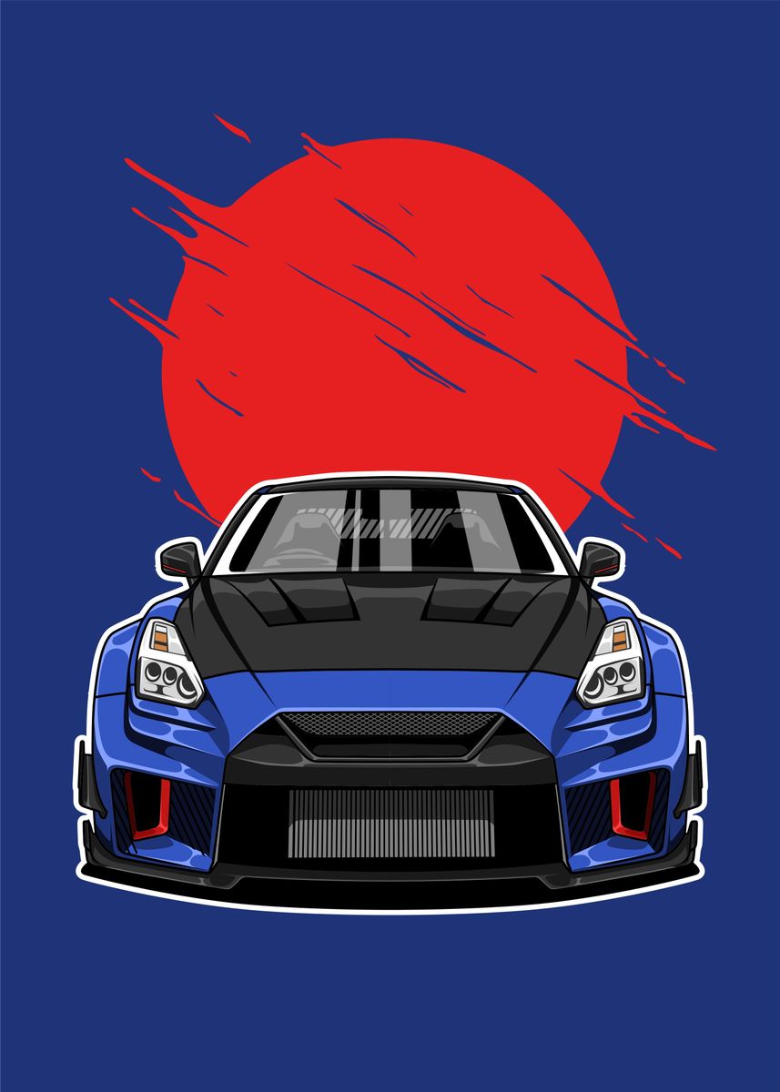 Nissan Gtr R Poster Picture Metal Print Paint By Heru Kurniawan