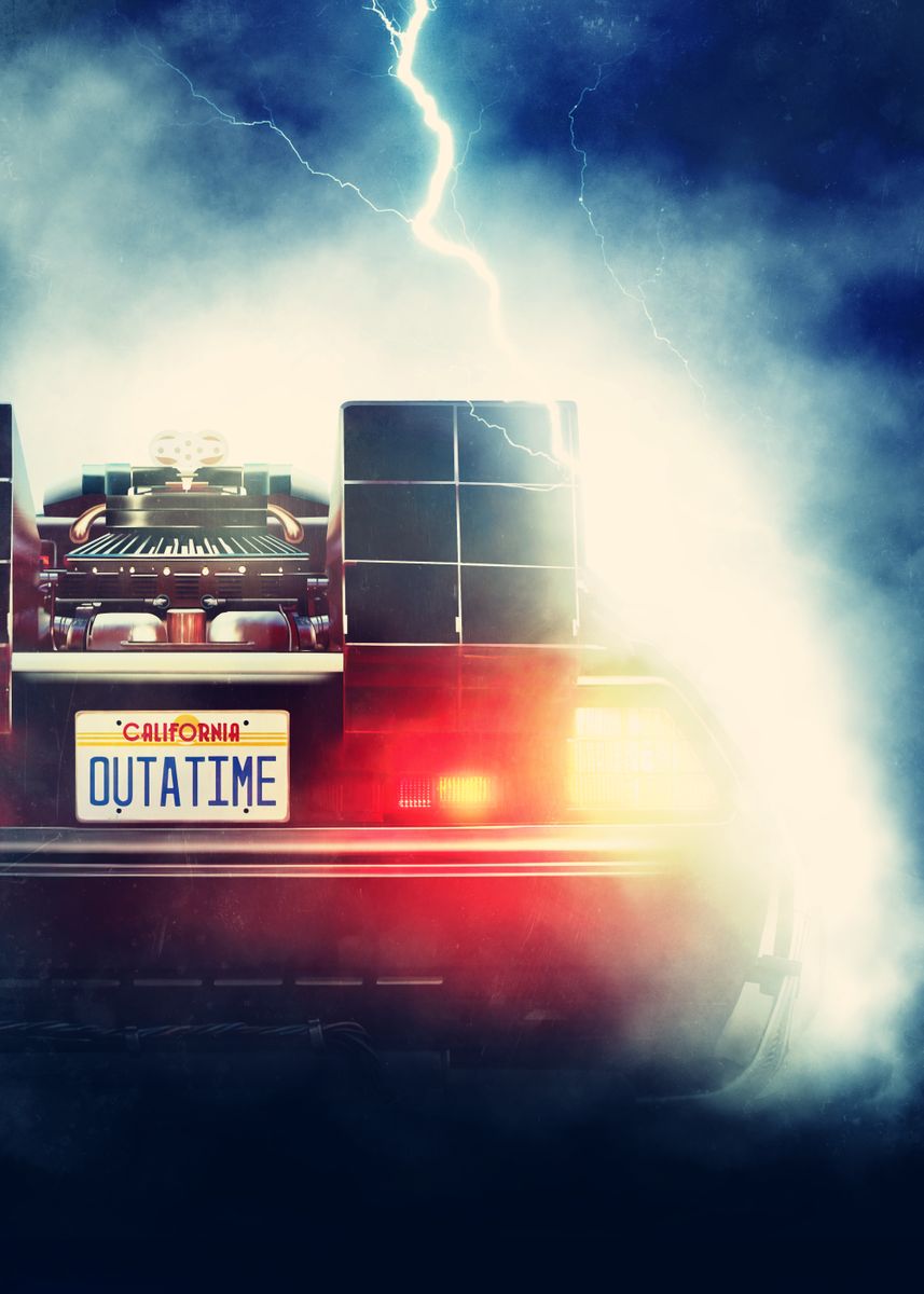 Outatime Poster Picture Metal Print Paint By Back To The Future