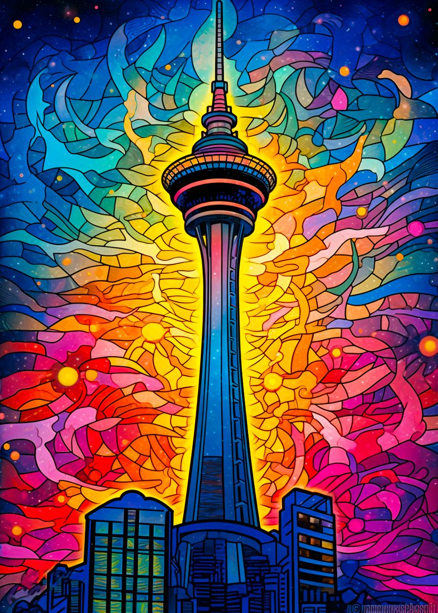 Sky Tower Auckland Poster Picture Metal Print Paint By Arts